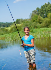 Fishing girl