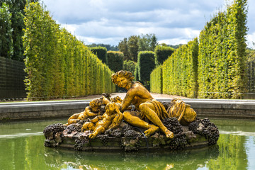 Fountain in the gardens of the Versailles Palace - obrazy, fototapety, plakaty