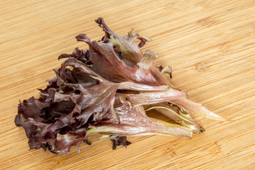 Batavia rot auf Holzbrett