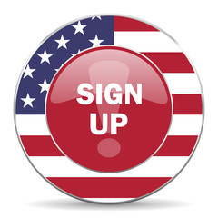 sign up american icon