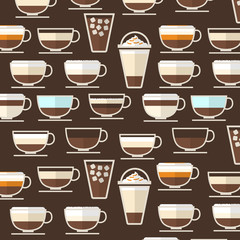 Coffee Type Background Pattern Vector
