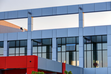 Aluminum facade on residential building