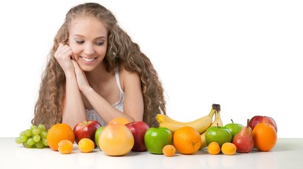 Women, Fruit, Dieting.