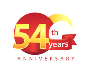54 Years Anniversary Logo