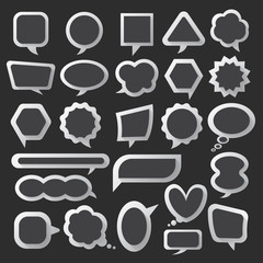 Balloon message collection set vector for anything design
