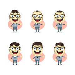 businessman cartoon set