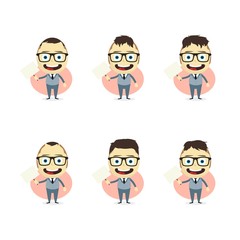 businessman cartoon set