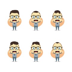businessman cartoon set