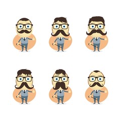 businessman cartoon set