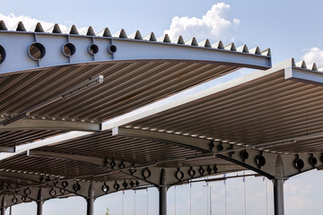 Aluminum facade on industrial building