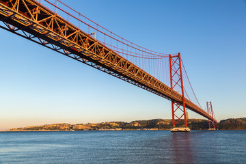 Rail bridge  in Lisbon, Portugal.