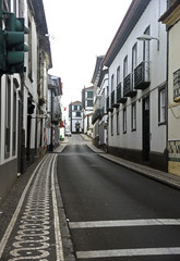 Street view in Ponta Delgada, Azores islands