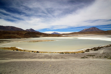 Scenic lagoon in Bolivia, South America Laguna Honda