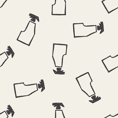 Obraz premium bottle doodle seamless pattern background