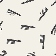 Comb doodle seamless pattern background - 85288488