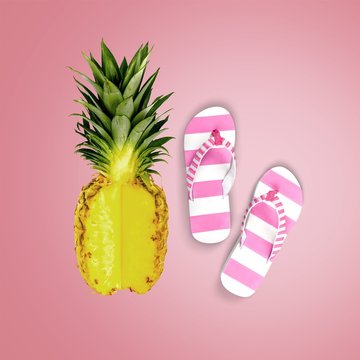 Pineapple, Fruit, Isolated.