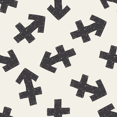 Obraz premium sagittariu Constellation doodle seamless pattern background