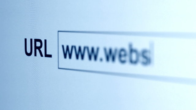 Typing http address in web browser 