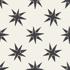 compass star doodle seamless pattern background