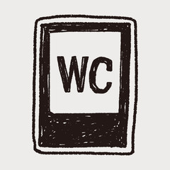 toilet sign doodle