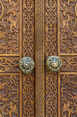 Wooden carved door