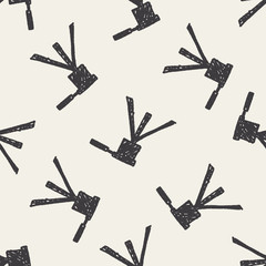 Tripod doodle seamless pattern background