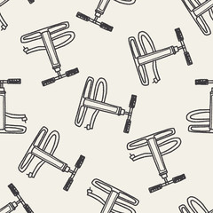 Inflator tool doodle seamless pattern background
