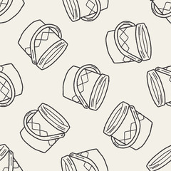 paint bucket doodle seamless pattern background