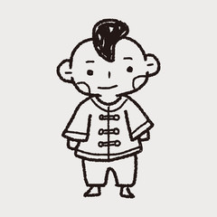 Chinese boy doodle