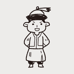 Chinese man doodle