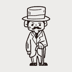 gentleman doodle