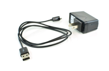 adapter charger on isolated background