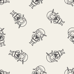 indian doodle seamless pattern background