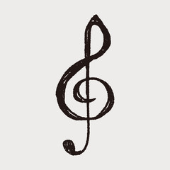 music note doodle - 85290810