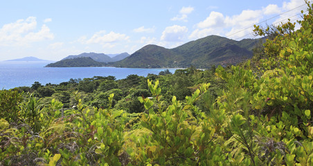 Fototapeta premium Beautiful view of the Indian Ocean from mountains Zimbvabve.