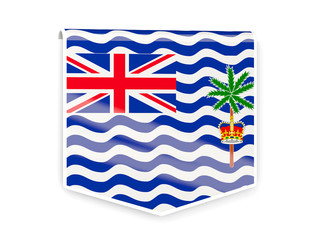 Flag label of british indian ocean territory