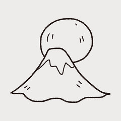 moutain sun doodle
