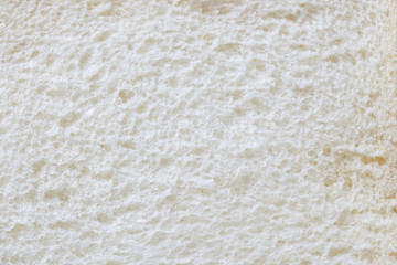Slice of white bread isolated on white background.