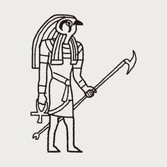 egypt god doodle