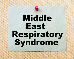 Middle East Respiratory Syndrome written on paper note