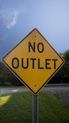 no outlet sign