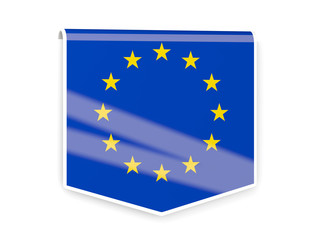 Flag label of european union