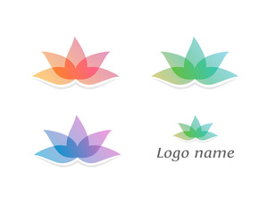 Fototapeta na wymiar soft lotus icon logo