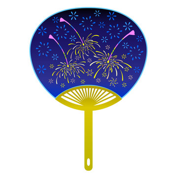 うちわ　花火3