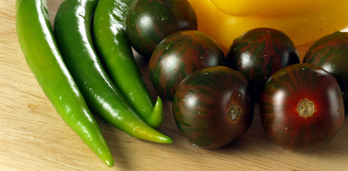 Peppers and tomatoes