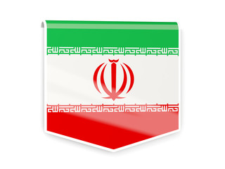 Flag label of iran