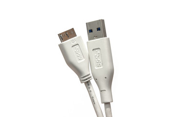 USB Cable on a white background