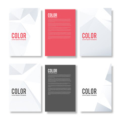 Set of Abstract Flyer Geometric Triangular Abstract Modern Backgrounds - EPS10 Brochure Design Templates