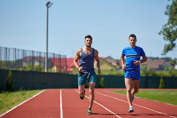 Obraz premium Friends running