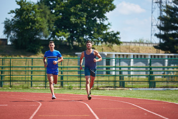 Obraz premium Friends running
